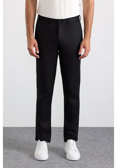 Süvari Siyah Regular Düz Normal Bel Jogger Pantolon Pn2020500763-s09