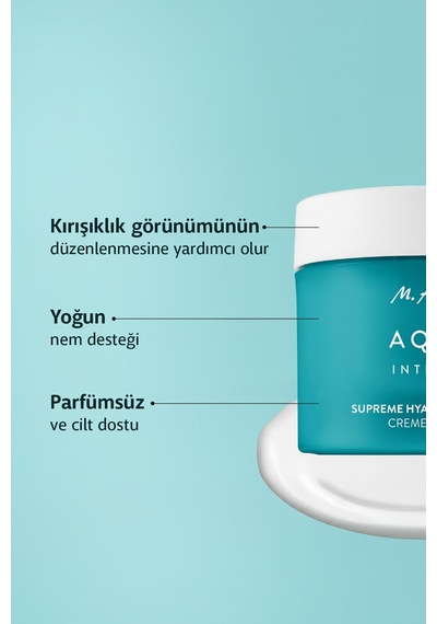 Aqua Intense 120 Saat Etkili Yoğun Nemlendirici Hyaluronlu Parfümsüz Yüz Kremi