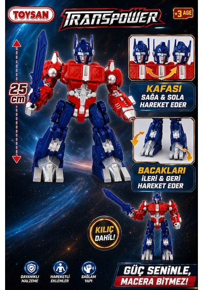 Transformer Optimus Prime / Bumble Bee Robot Oyuncak 2'li Set