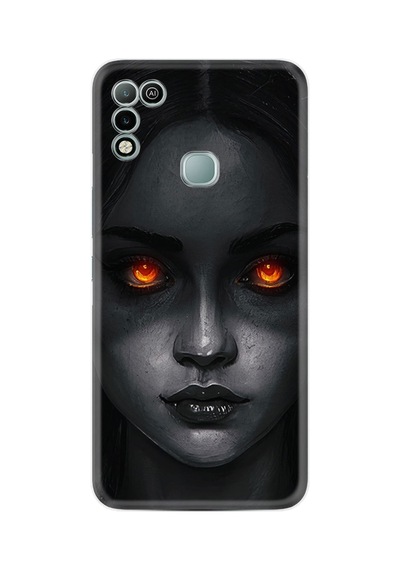 Infınıx Hot 11 Play Kılıf Resimli Desenli Silikon Platinium Series Dark Woman 1887