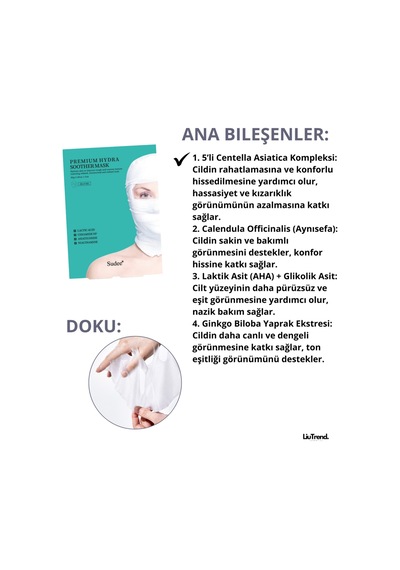 Sudee Premium Hydra Soother Mask 30 Ml Yorgun Ciltler İçin Rahatlatıcı Maske