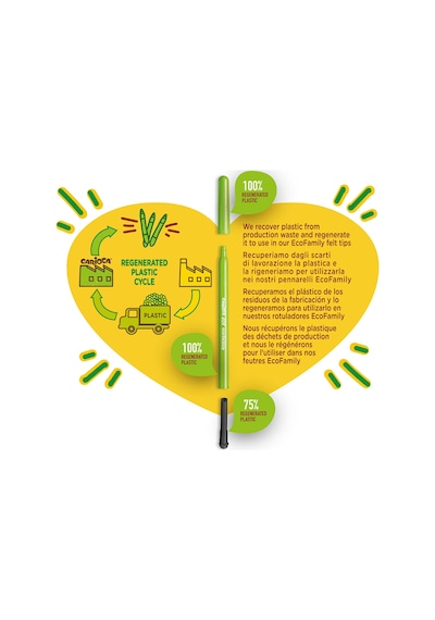 Carioca Eco Famıly Joy Süper Yıkanabilir Keçeli Boya Kalemi 12'li 124-Pembe
