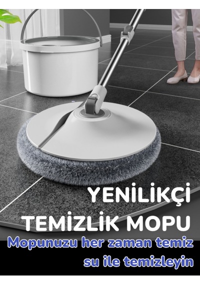 Temiz Kirli Suyu Ayırma Özellikli Mop Seti-paspas Kenarlık Silebi