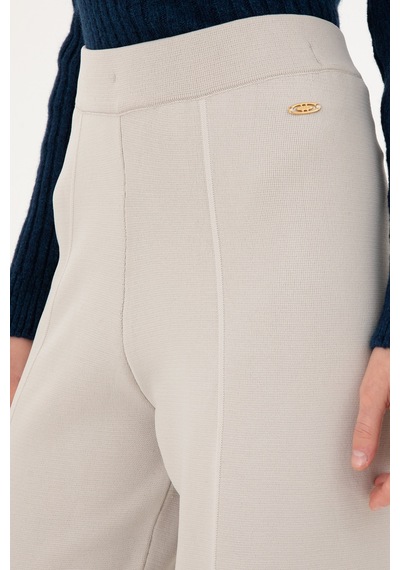U.S. Polo Assn.  Kadın Taş Loose Fit Triko Pantolon 50293068-VR049