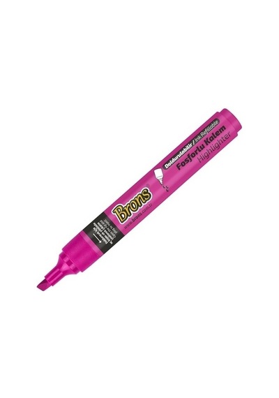 Brons Doldurulabilir Pembe Fosforlu Kalem Pembe