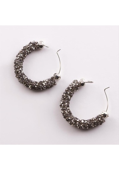 Zenviac456 Swarovski Fitil Küpe Zenviac45678 Gri
