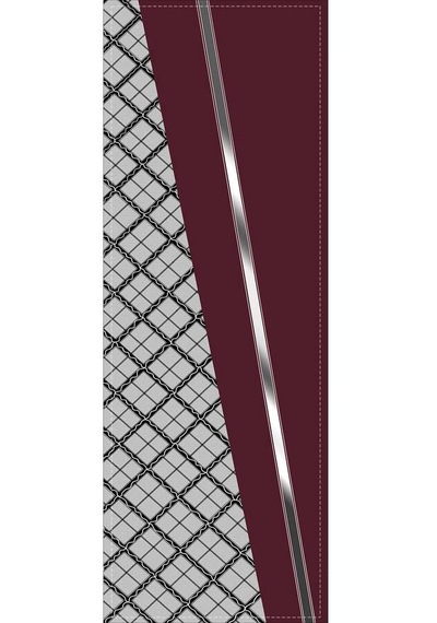 Bordo Ekoseli Desen Premium Masa Örtüsü Runner Rnr583n11