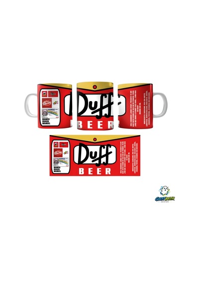 Duff Beer Kupa Bardak Tek Adet K0214 Çok Renkli
