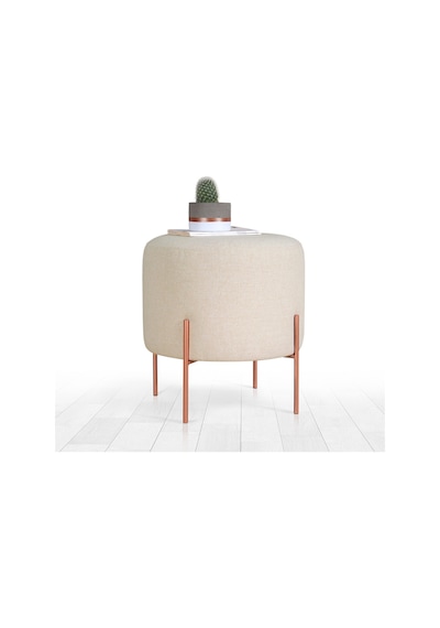 Lorencehome Copper Puf - Krem / Lorencehome