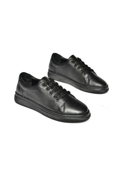 Fox Shoes P555460903 Siyah Hakiki Deri Spor Ayakkabı Sneakers Siyah