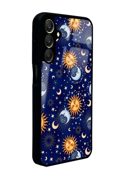 Samsung Uyumlu A25 Ay Güneş Pijama Tasarımlı Glossy Telefon Kılıfı Çok Renkli