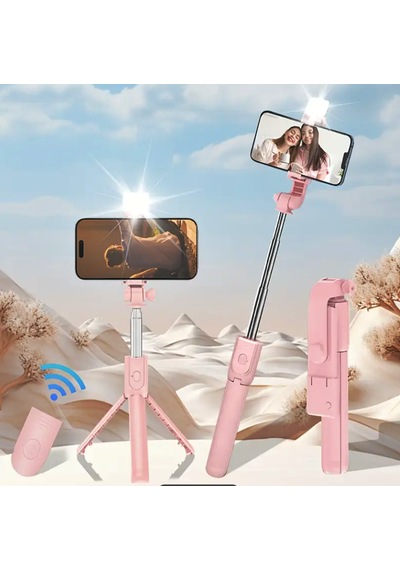 Renkli Selfie Uzaktan Kumandalı Ayarlanabilir Selfie Çubuğu 60cm
