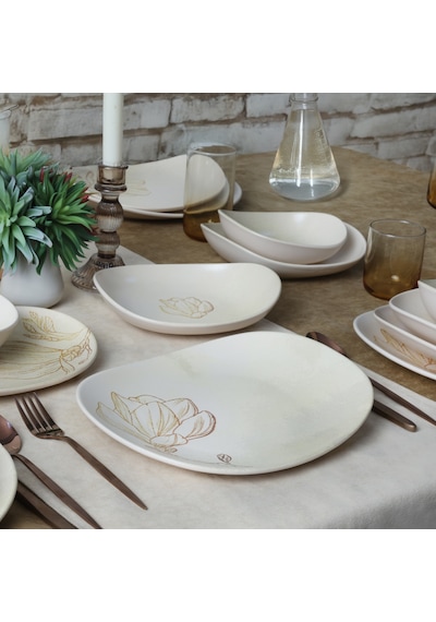 Vintage Bloom Isabella Yemek Takımı 24 Parça 6 Kişilik 22054-55-56-57 Krem
