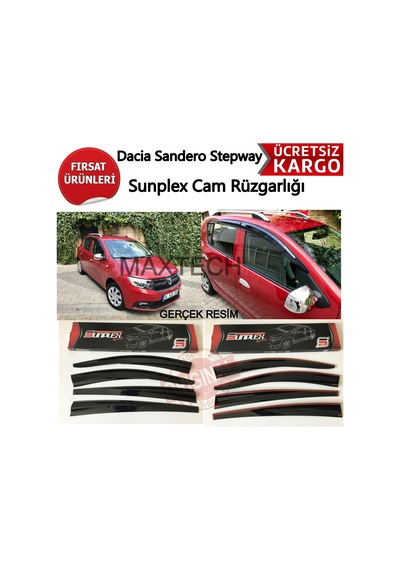 Dacia Sandero Stepway Cam Rüzgarlığı Sunplex 4.Prç