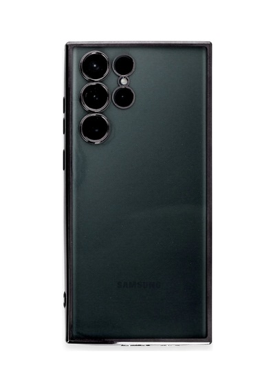 Newface - 955 - Samsung Galaxy S22 Ultra Kılıf Razer Lensli Silikon - Csmo-tex - - Siyah Sıyah