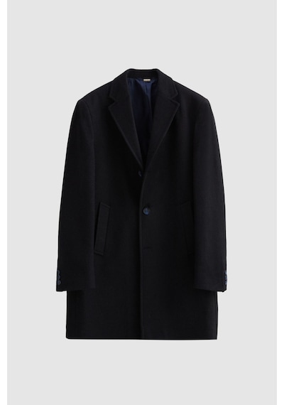D's Damat Ds Damat Regular Fit Lacivert Mono Yaka Kaşe Kaban 5HF08ORT10000 Lacivert
