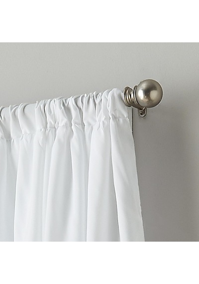 Lexroo Volants Dantelli Perde Panel, Polyester, Beyaz, 63-ınch