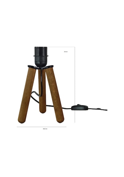 Ahşap Tripod Abajur Ayağı Klasik