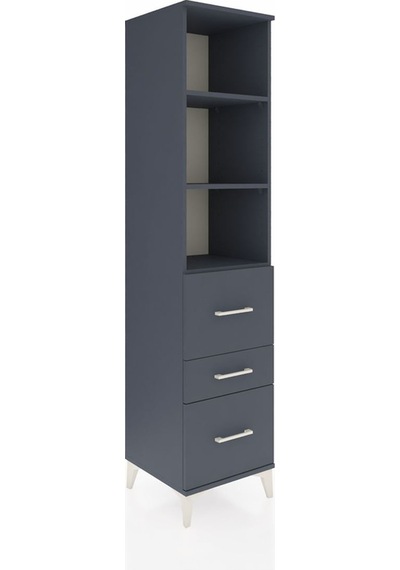 Hyperion Dolap 3 Raflı 3 Çekmeceli 44x44x195 Antrasit-antrasit Antrasit