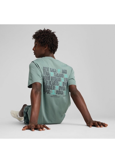 Puma Wardrobe Ess Graphic Tee Erkek Tişört Mavi