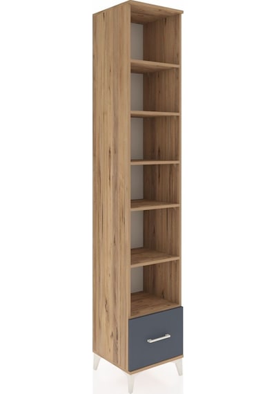 Hyperion Dolap 6 Raflı Tek Çekmeceli 44x44x243 Çam-antrasit Çam Hyperion Dolap 6 Raflı Tek Çekmeceli 44x44x243 Çam-antrasit Çam
