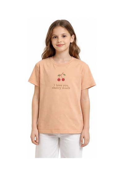 Yale Kids 8-12 Yaş Kız Çocuk Tişört Yavruağzı