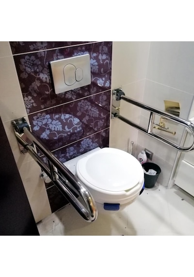 Engelli Tutunma Barı Tuvalet Kağıtlıklı Banyo Wc Paslanmaz Mat Sa