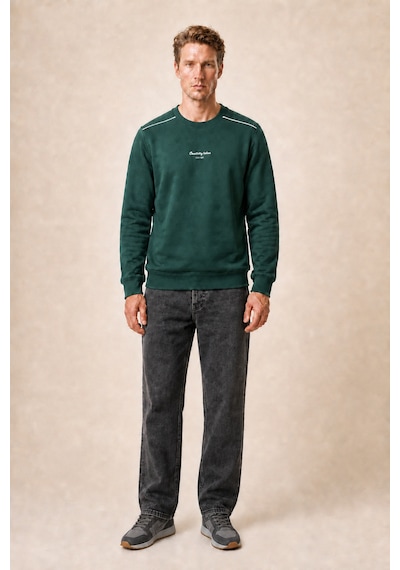 Redline Qwen Bisiklet Yaka Regular Fit Kışlık Sweatshirt Nefti