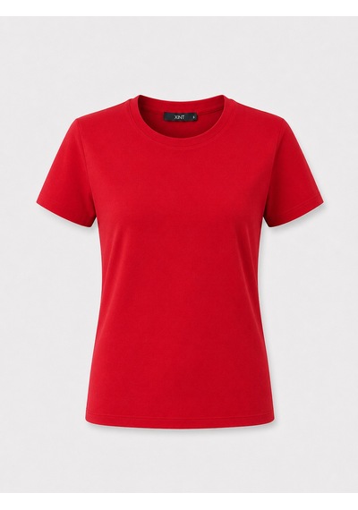 Xint Kırmızı Modal Dokulu Regular Fit Tişört 602376