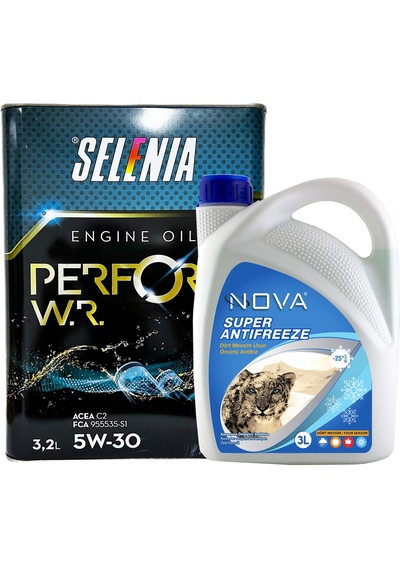 Petronas Selenia Pure Energy Wr 5W-30 C2 Motor Yağı 3.2 L + Yeşil Antifriz 3 L