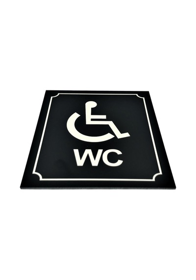 Wc Tuvalet Tabelası Engelli Yönlendirme Levhası 10 Cm X 12