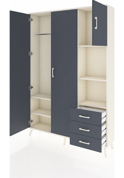Arges Dolap 5 Raflı 3 Çekmeceli Tek Askılı 132x30x195 Aytaşı-antrasit/antrasit Antrasıt/antrasıt Arges Dolap 5 Raflı 3 Çekmeceli Tek Askılı 132x30x195 Aytaşı-antrasit/antrasit Antrasıt/antrasıt