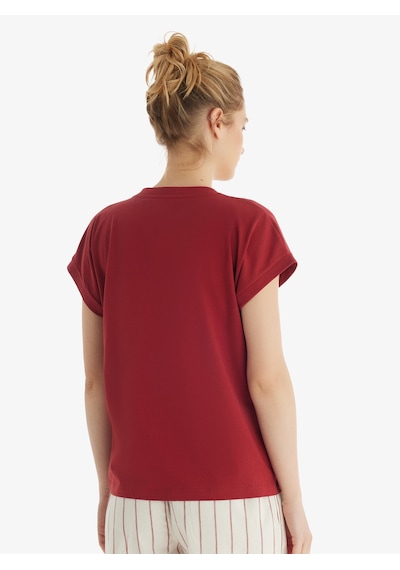 Blackspade Kadın T-shirt 60553 - Bordo Bordo