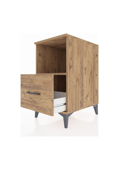 Kronos Komodin Tek Raflı Tek Çekmeceli 44x59x80 Çam-çam Çam