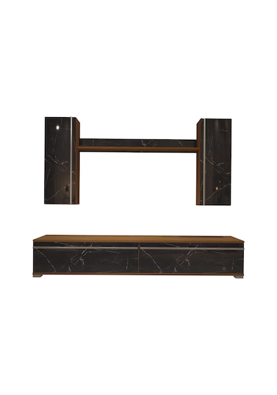 Decoraktiv Eko 7 Mdf Std Tv Ünitesi Tv Sehpası Ceviz - Siyah Mermer