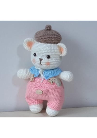 Amigurumi Örgü Oyuncak Ayı Şapkalı
