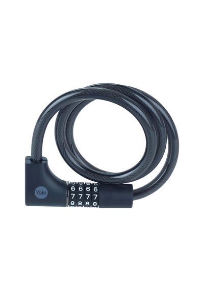 Yale Essential Kablolu Bisiklet Kilidi 1000mm Şifreli Ve Anahtarlı Ycc0121002 Gri - Siyah