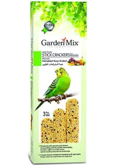 Gardenmix Meyveli Muhabbet Kuşu Krakeri 3 Adet 120 Gr
