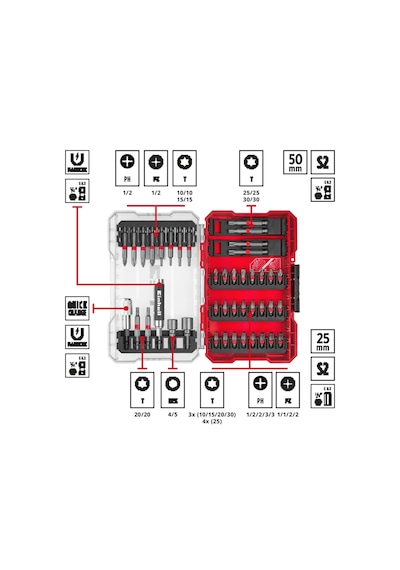 Einhell M-CASE 42 Parça Uç Seti - 49118953 Einhell M-CASE 42 Parça Uç Seti - 49118953