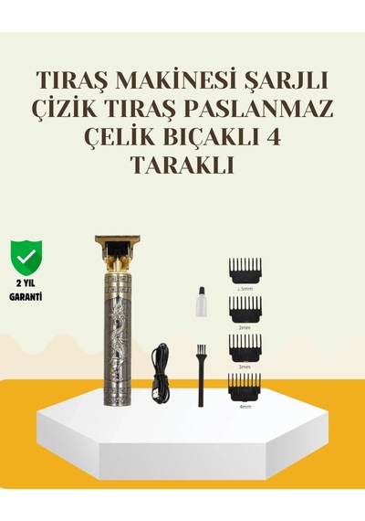 Ceylan Adam Şarjlı Titanyum Bıçaklı Saç Ve Sakal Kesme Makinesi