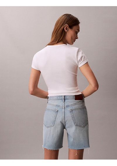 Calvin Klein Kadın 90's Washed Luther Şort-13865 Mavi