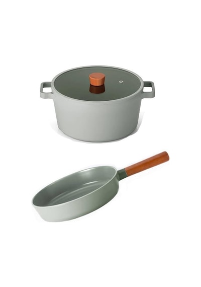 Neoflam Fika Gri 26cm Tencere & 26cm Tava Seti
