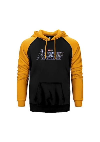 Avengers End Game Logo 2 Sarı Renk Reglan Kol Sweatshirt / Hoodie