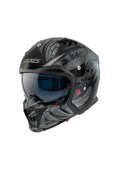 Axxis Hunter SV Oni B2 Sport Modüler Motosiklet Kaskı Mat Gri
