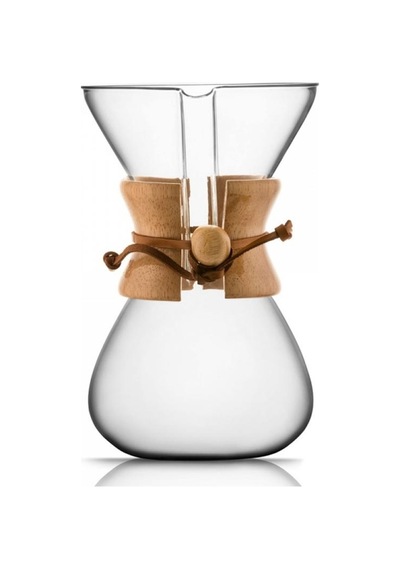 Escobarista Ahşap Boyunlu Cam Demleme Ekipmanı 6 Cups & Filtre