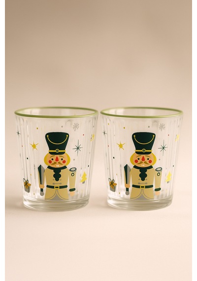 Nutcracker 2'li Optik Meşrubat Bardağı 360 Ml Yeşil