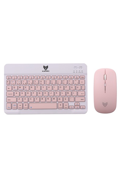 Blueforce Km-33 Wireless Bluetooth Kablosuz Klavye Mouse Set Pemb