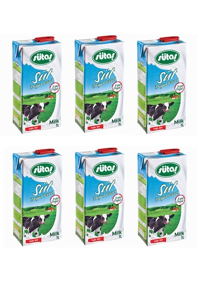 Sütaş Yağlı Süt 1 Lt X 6 Adet