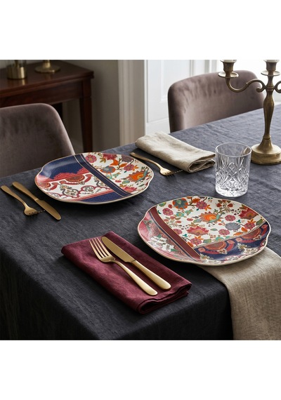 Lucky Art Etro Bone 20 Cm 2li Tabak Seti Lyhd 773 Çok Renkli