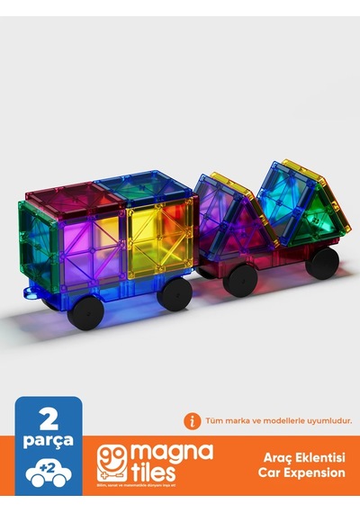 Go Magnetic Series 2 Adet Araba Eklentisi Manyetik Oyuncak - Mıknatıslı Manyetik Bloklar